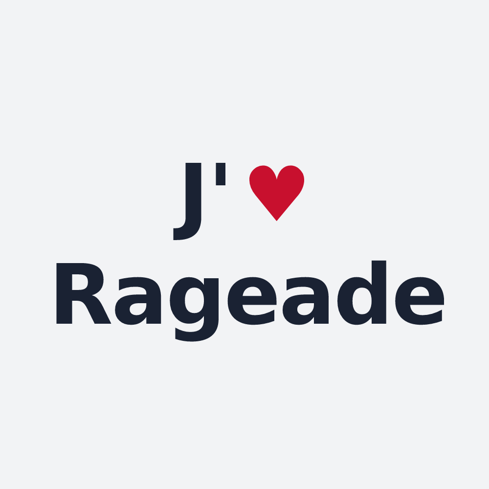 Poster personnalisé Rageade — design J'aime Rageade