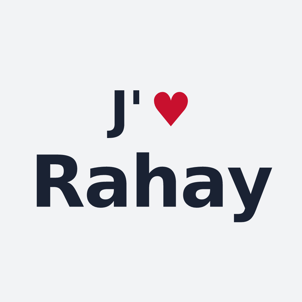 Poster personnalisé Rahay — design J'aime Rahay