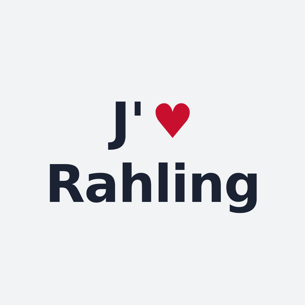 Poster personnalisé Rahling — design J'aime Rahling