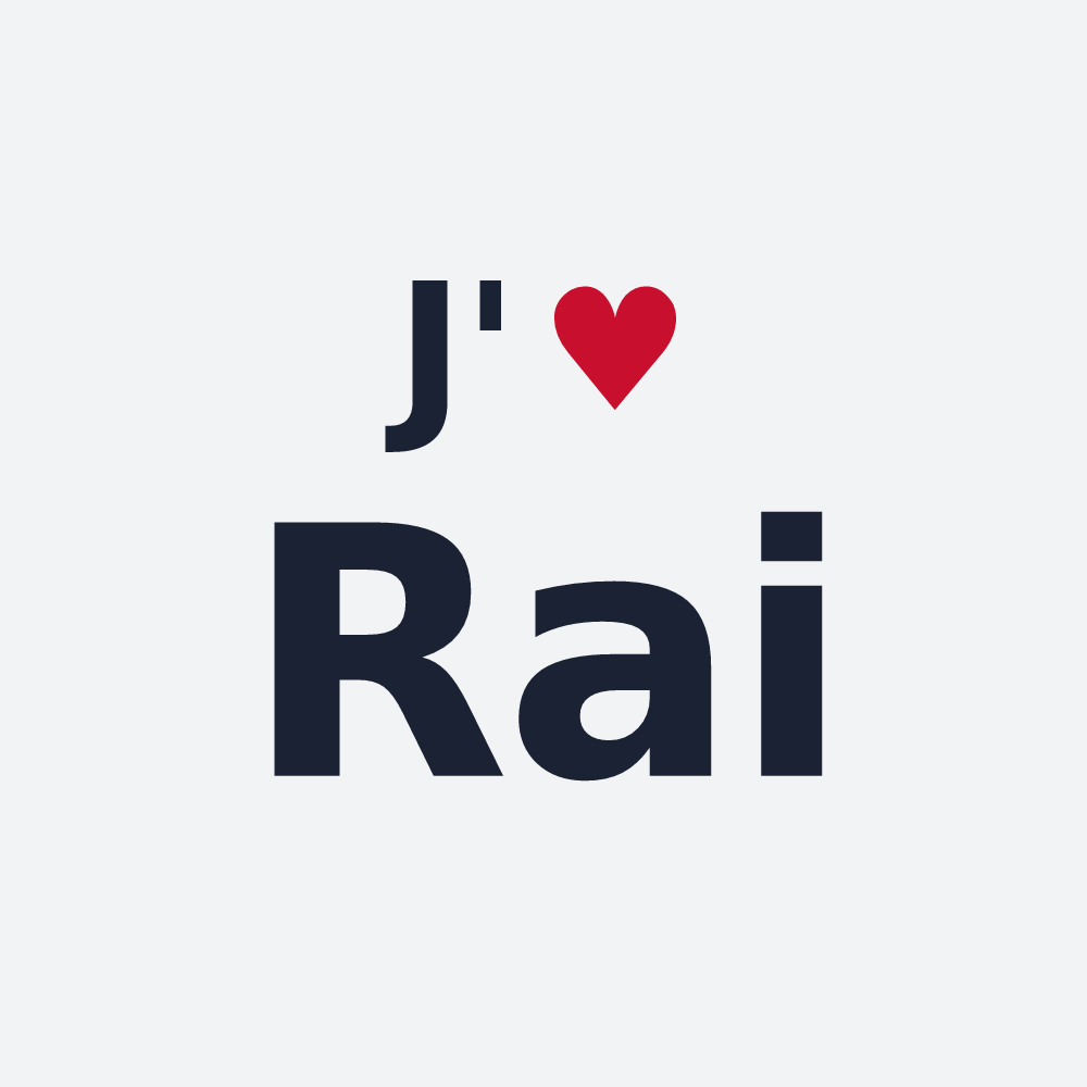 Poster personnalisé Rai — design J'aime Rai