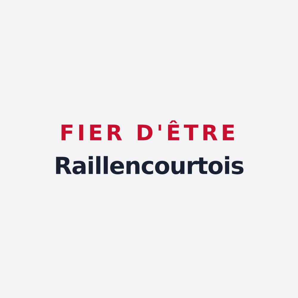 Poster « Fier d'être Raillencourtois » — design pour Raillencourt-Sainte-Olle