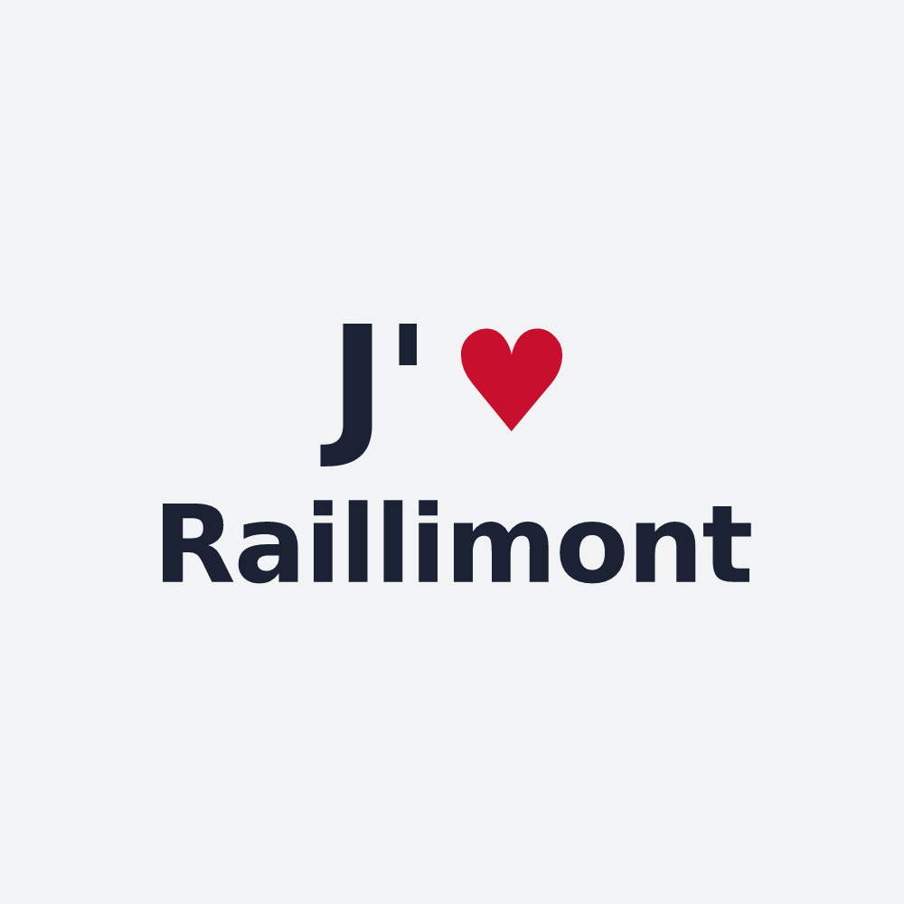 Poster personnalisé Raillimont — design J'aime Raillimont