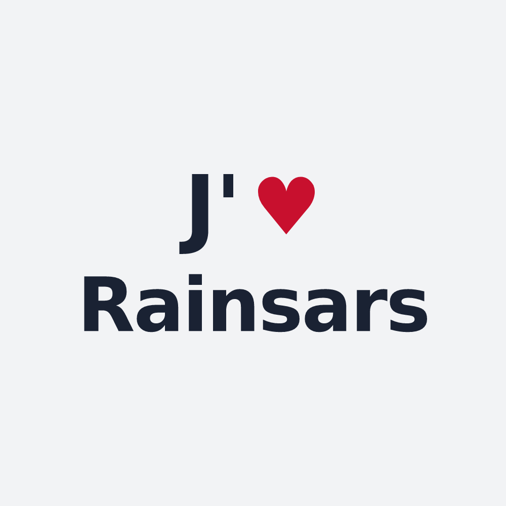 Poster personnalisé Rainsars — design J'aime Rainsars