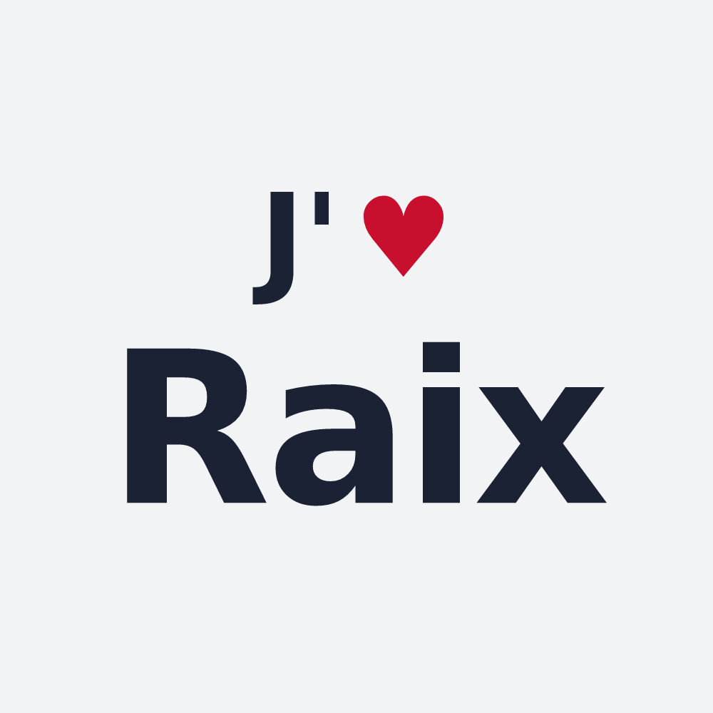 Poster personnalisé Raix — design J'aime Raix