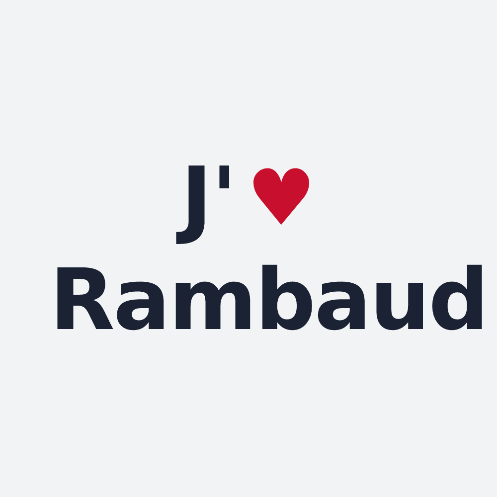Poster personnalisé Rambaud — design J'aime Rambaud