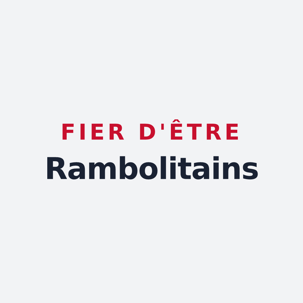 Poster « Fier d'être Rambolitains » — design pour Rambouillet