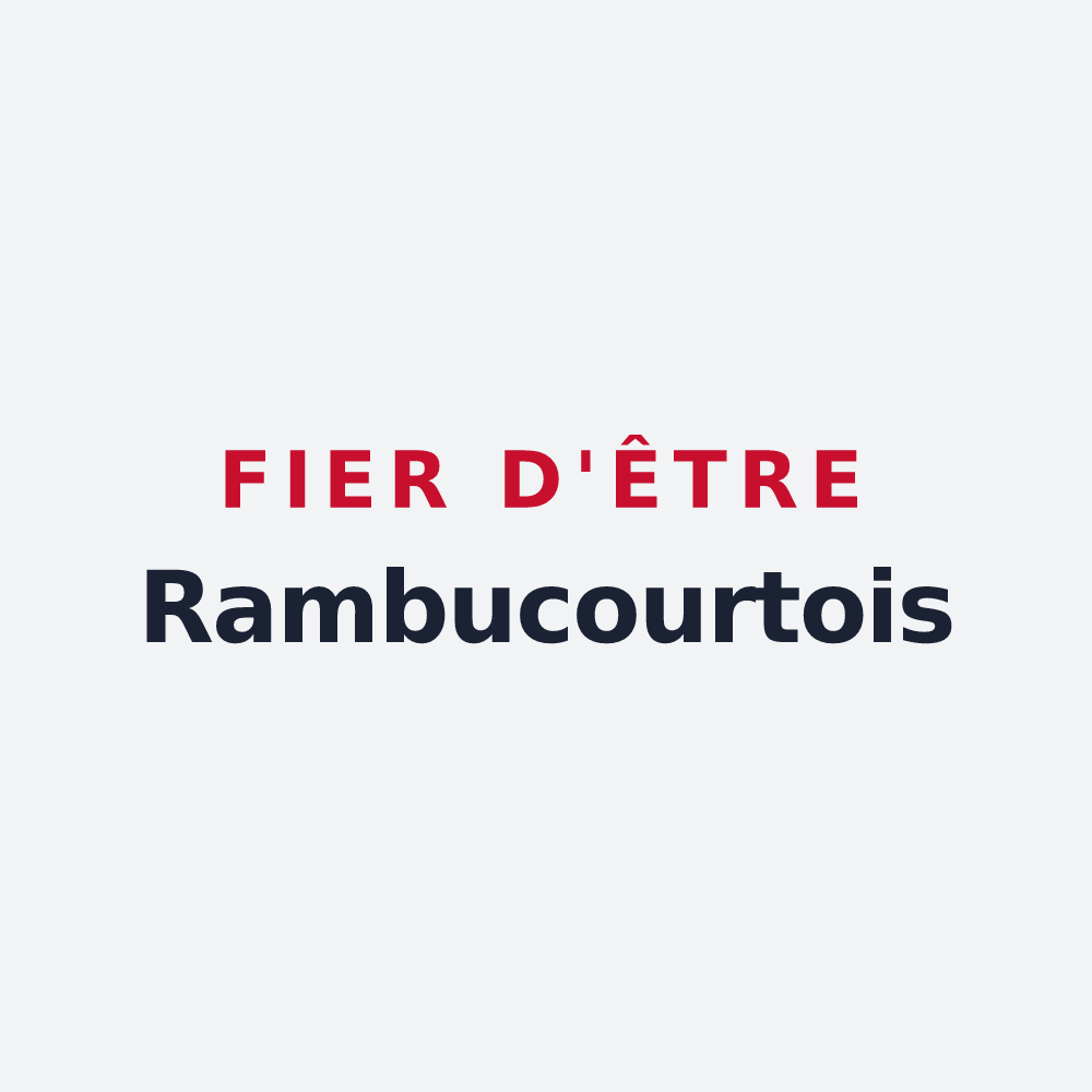 Poster « Fier d'être Rambucourtois » — design pour Rambucourt