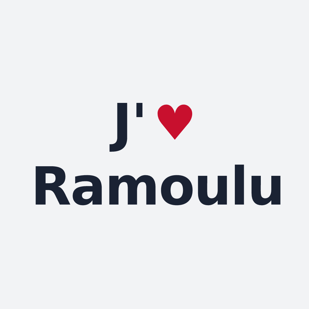 Poster personnalisé Ramoulu — design J'aime Ramoulu