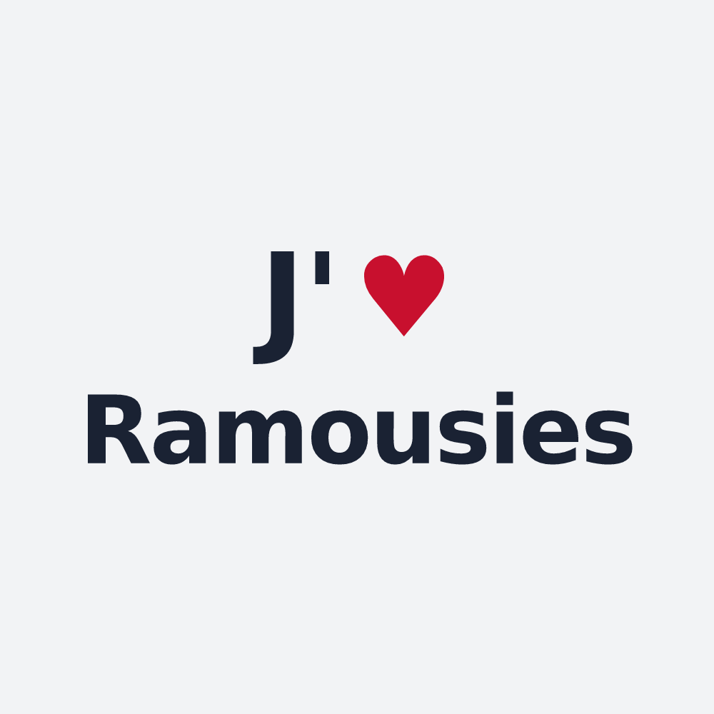 Poster personnalisé Ramousies — design J'aime Ramousies