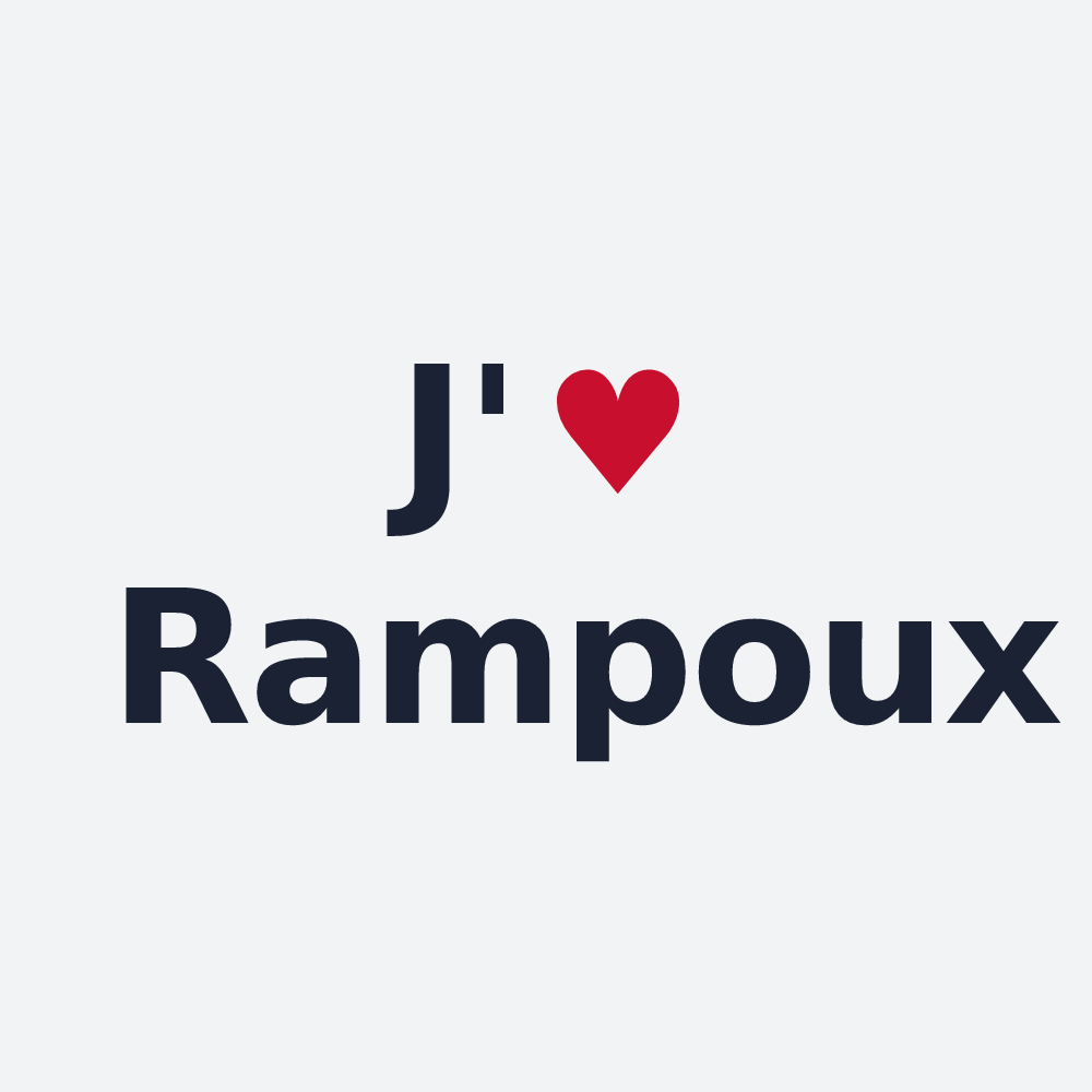 Poster personnalisé Rampoux — design J'aime Rampoux