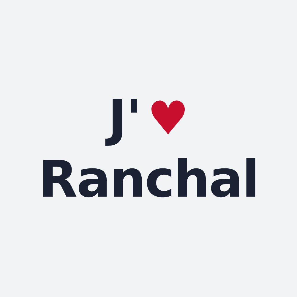 Poster personnalisé Ranchal — design « J'aime Ranchal » imprimé sur le poster