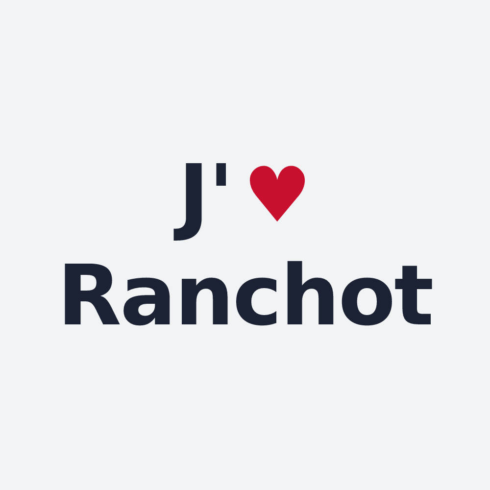 Poster personnalisé Ranchot — design J'aime Ranchot