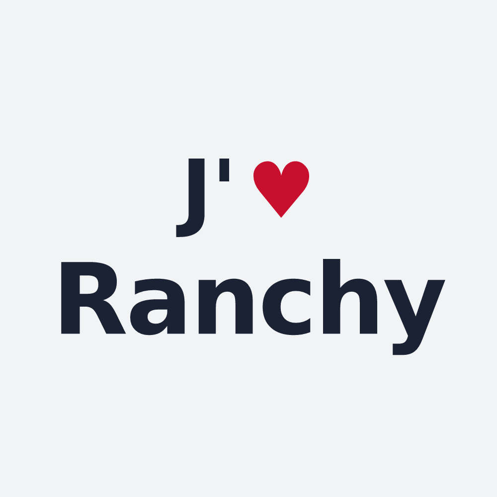 Poster personnalisé Ranchy — design J'aime Ranchy
