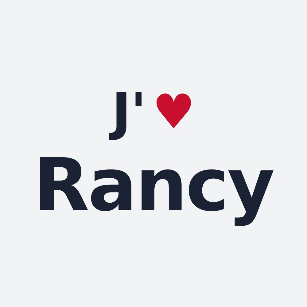 Poster personnalisé Rancy — design J'aime Rancy