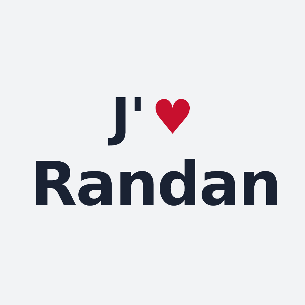 Poster personnalisé Randan — design J'aime Randan