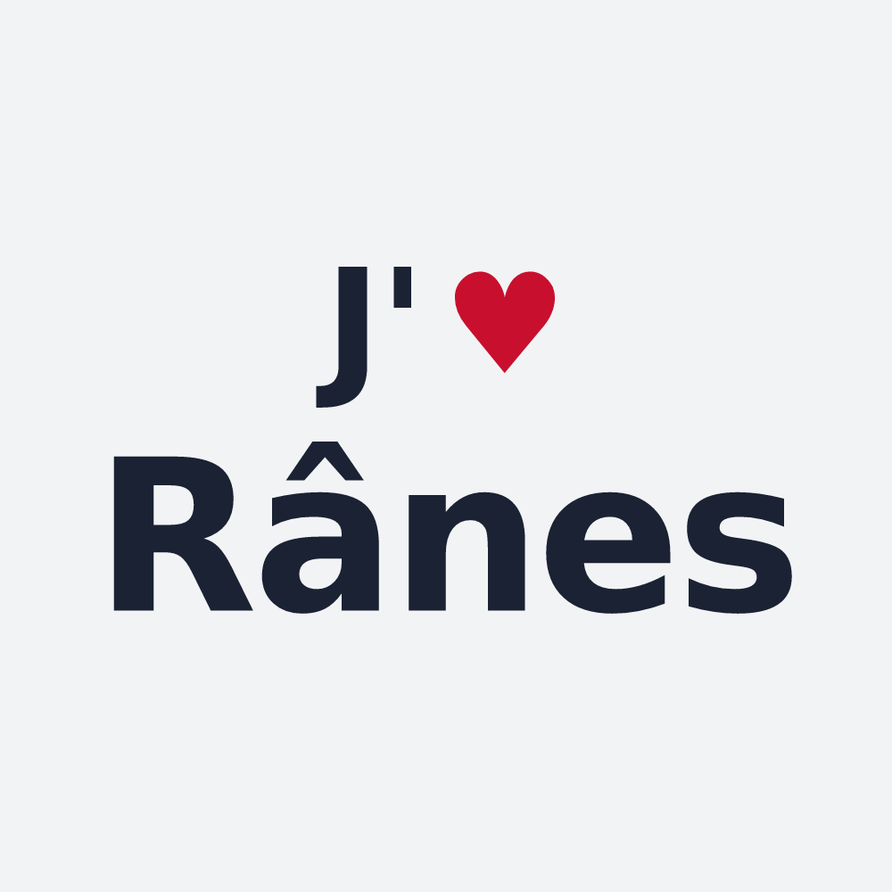 Poster personnalisé Rânes — design J'aime Rânes