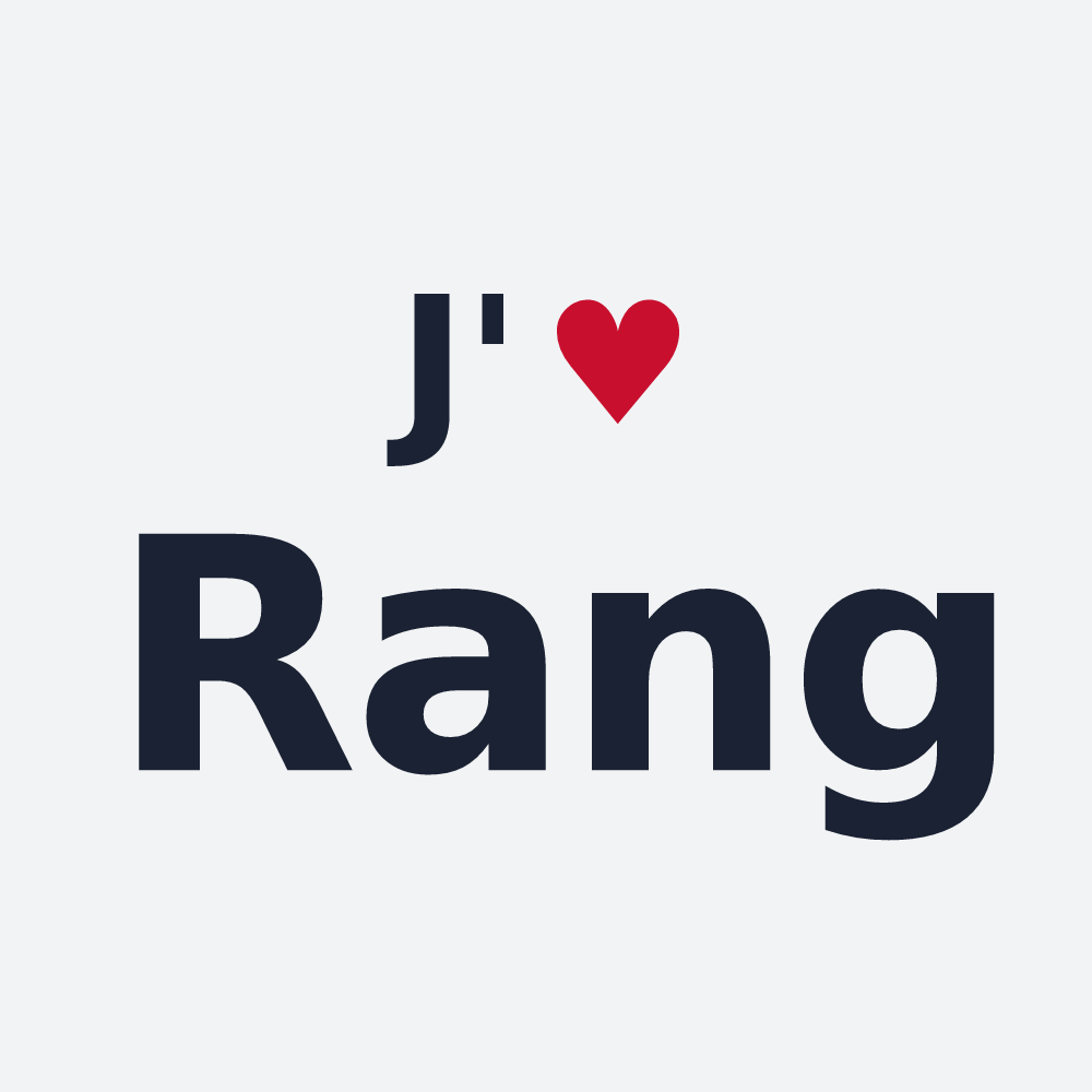 Poster personnalisé Rang — design J'aime Rang