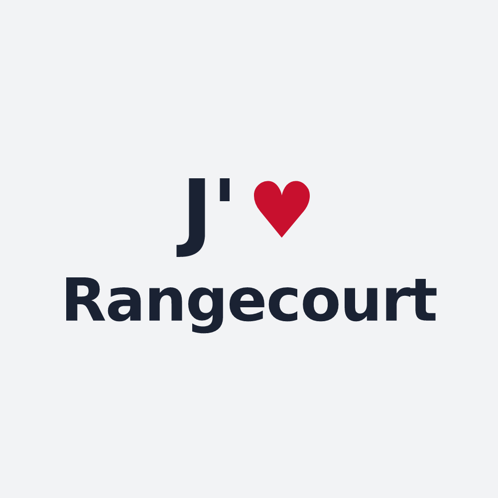 Poster personnalisé Rangecourt — design J'aime Rangecourt