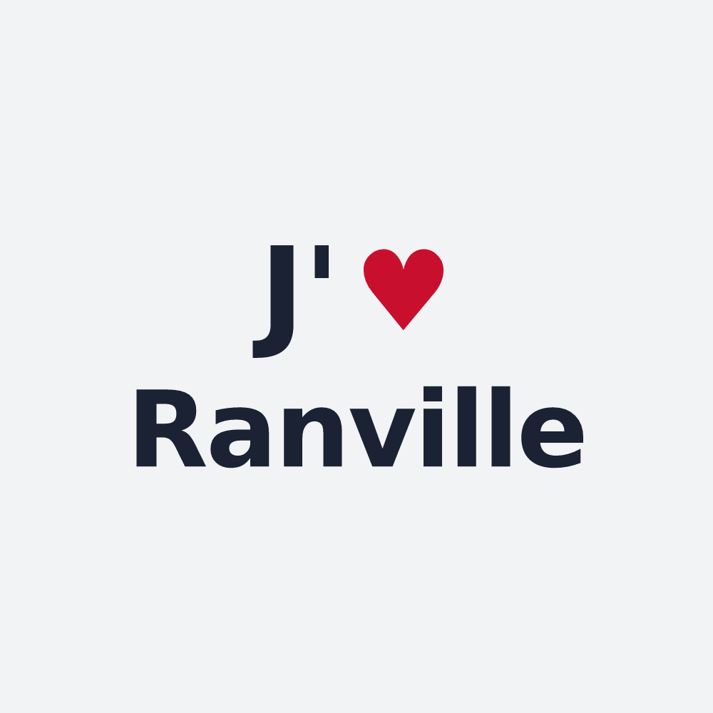 Poster personnalisé Ranville — design J'aime Ranville
