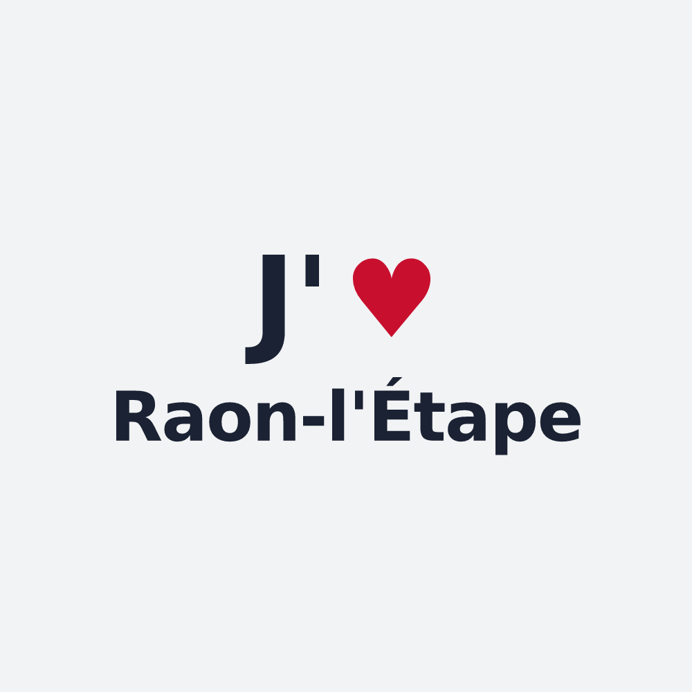 Poster personnalisé Raon-l'Étape — design « J'aime Raon-l'Étape » imprimé sur le poster
