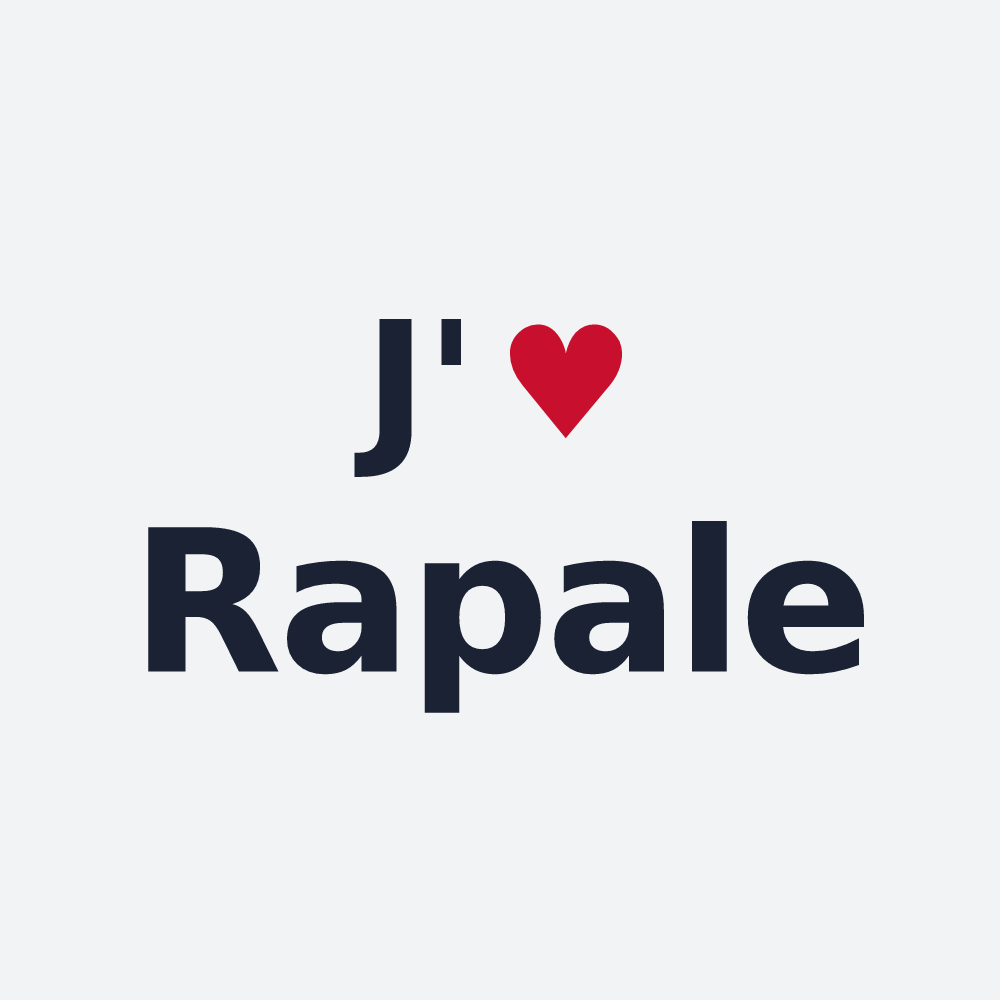 Poster personnalisé Rapale — design J'aime Rapale