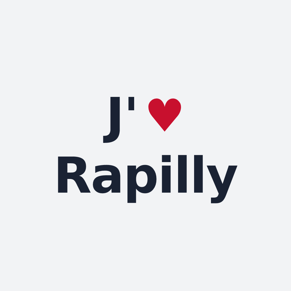 Poster personnalisé Rapilly — design J'aime Rapilly