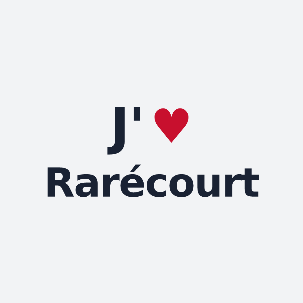 Poster personnalisé Rarécourt — design « J'aime Rarécourt » imprimé sur le poster