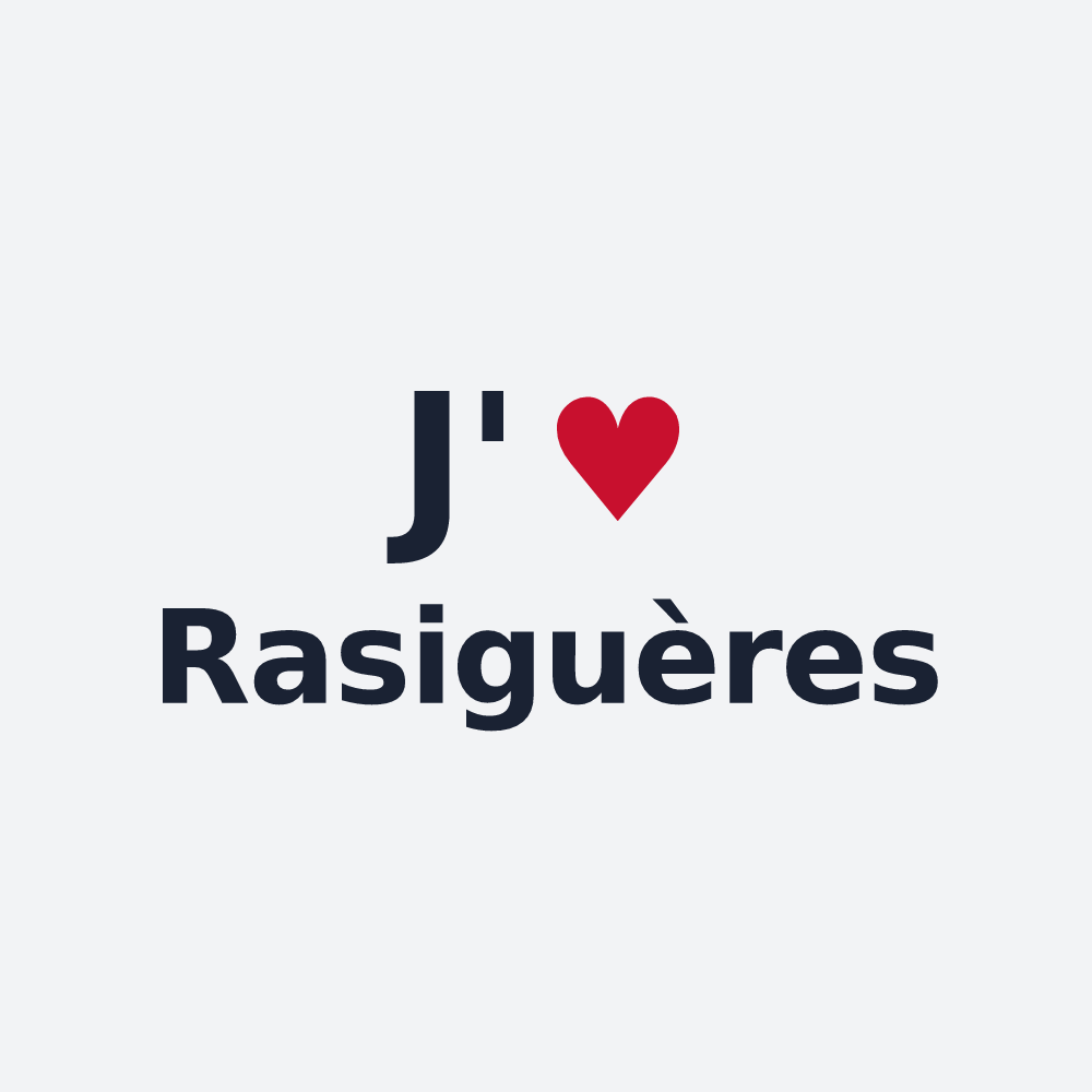 Poster personnalisé Rasiguères — design J'aime Rasiguères