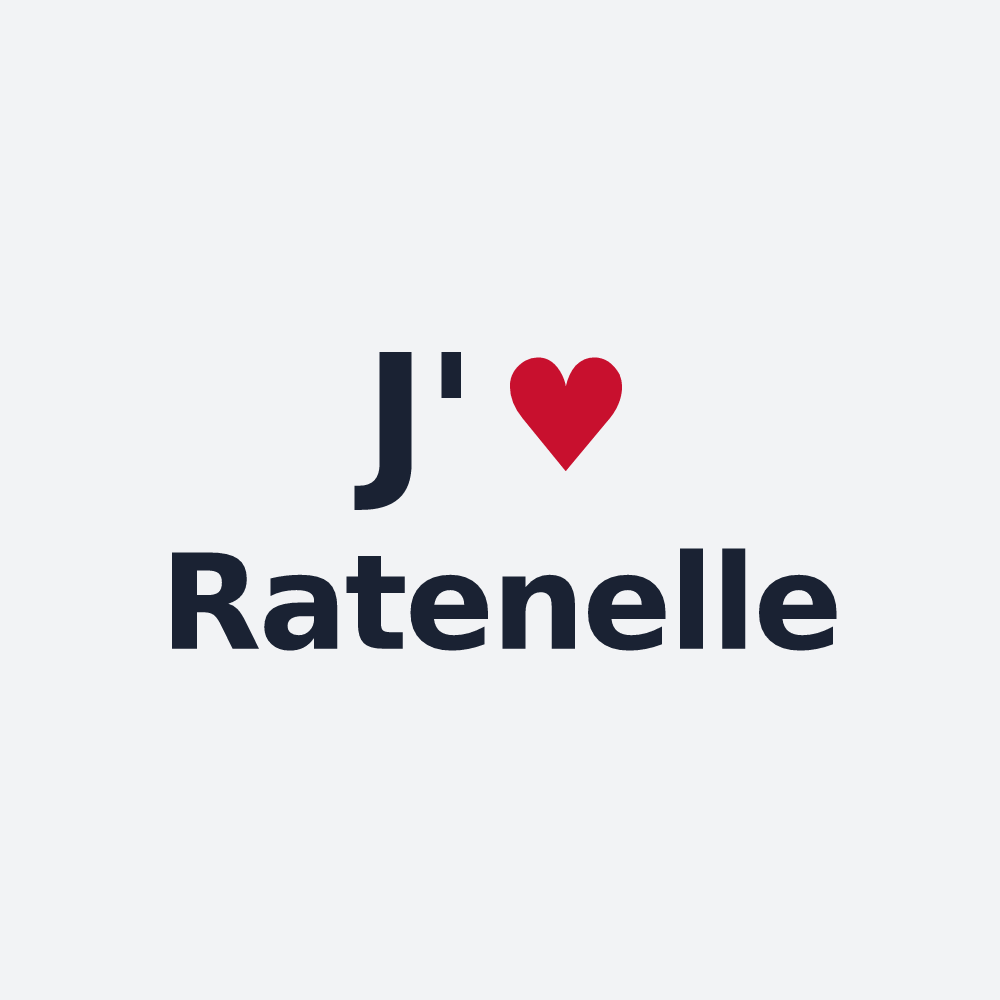 Poster personnalisé Ratenelle — design J'aime Ratenelle