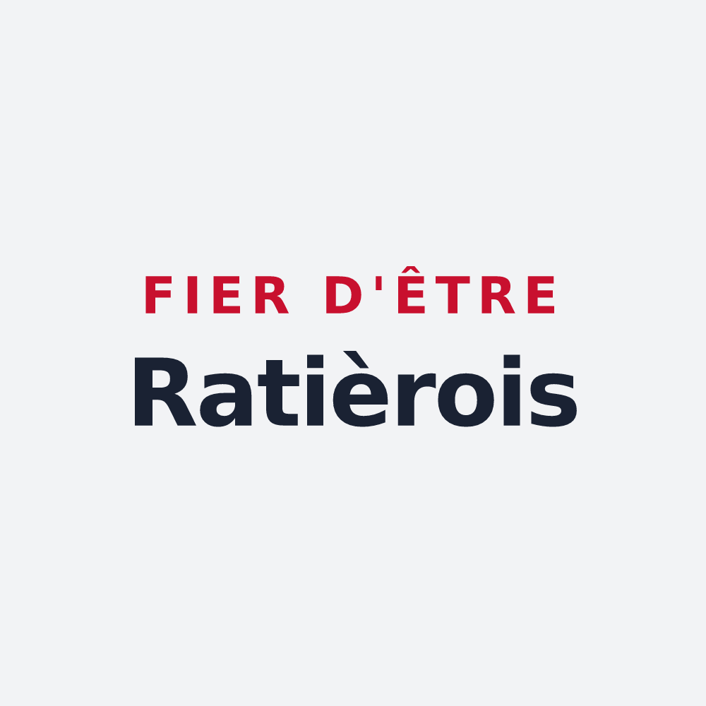 Poster « Fier d'être Ratièrois » — design pour Ratières