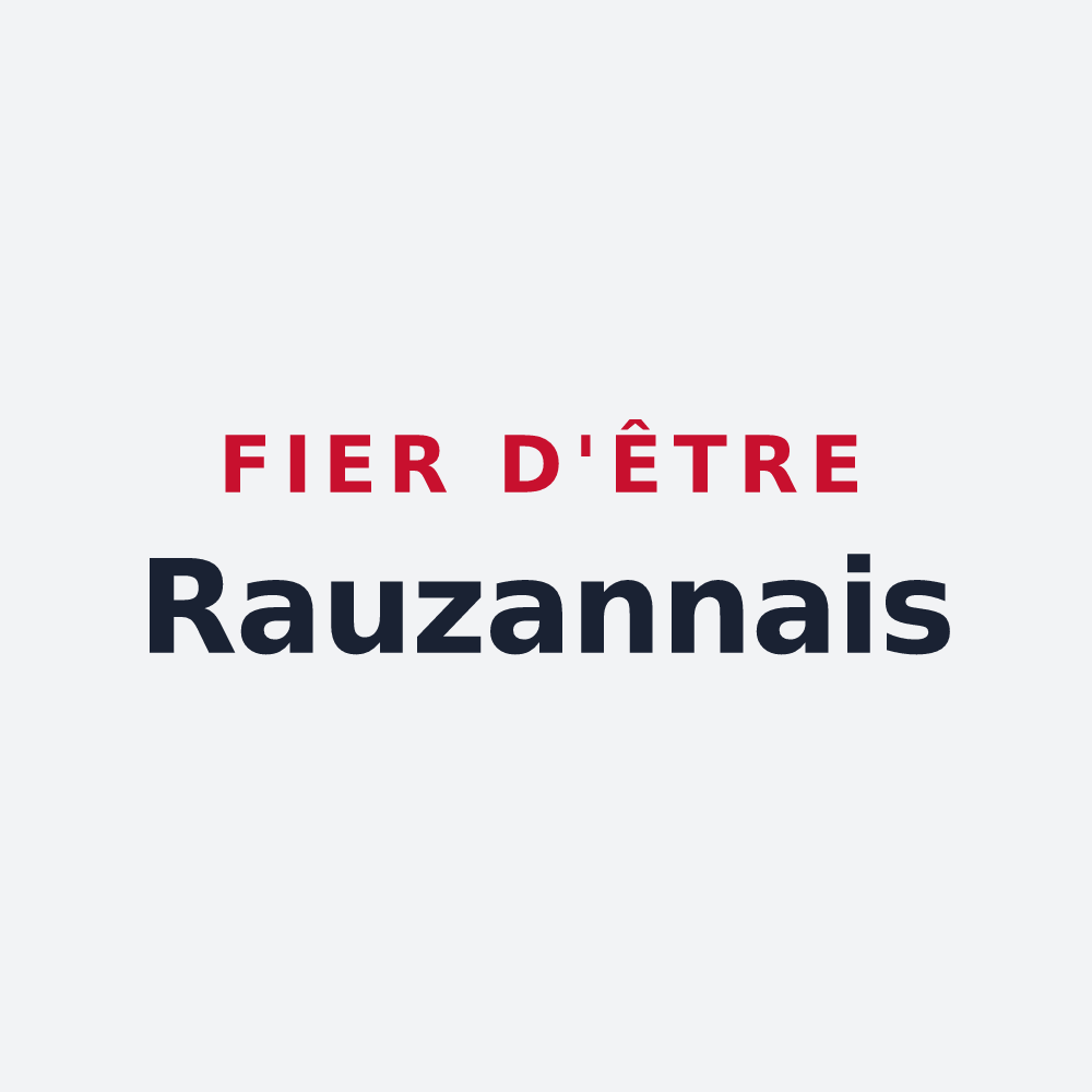Poster « Fier d'être Rauzannais » — design pour Rauzan