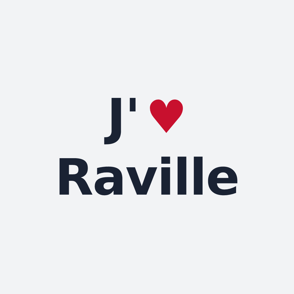 Poster personnalisé Raville — design J'aime Raville