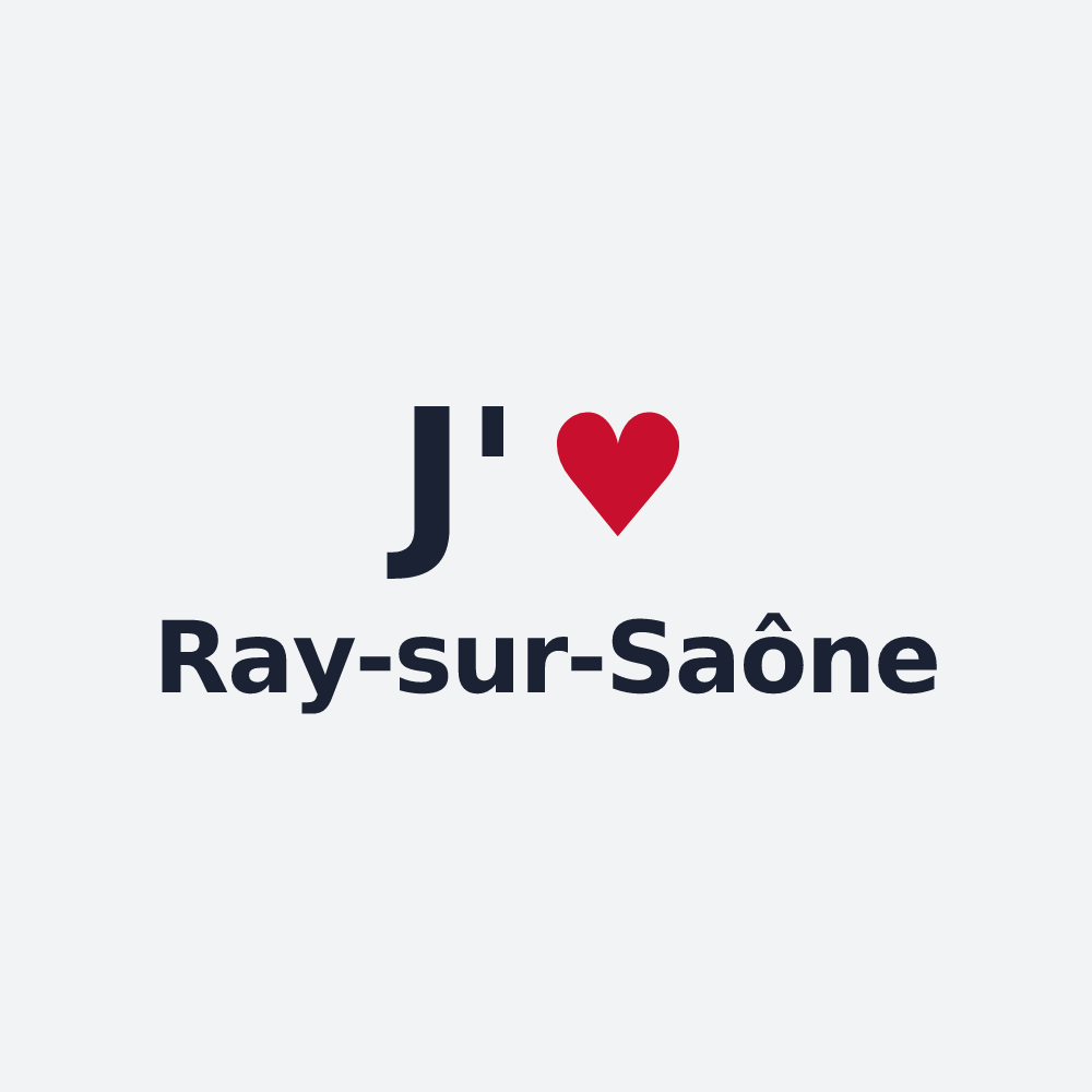 Poster personnalisé Ray-sur-Saône — design J'aime Ray-sur-Saône