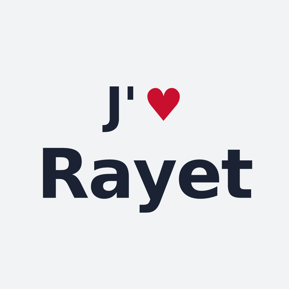 Poster personnalisé Rayet — design J'aime Rayet