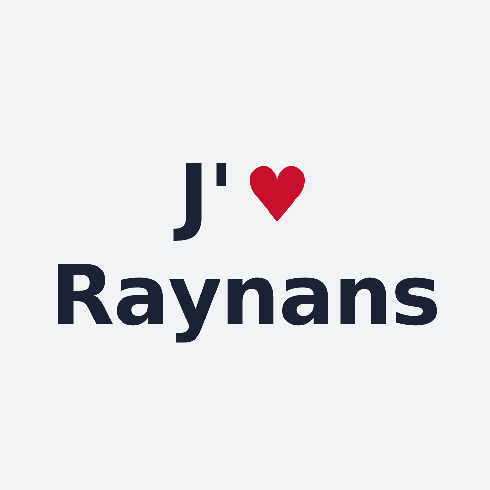 Poster personnalisé Raynans — design J'aime Raynans