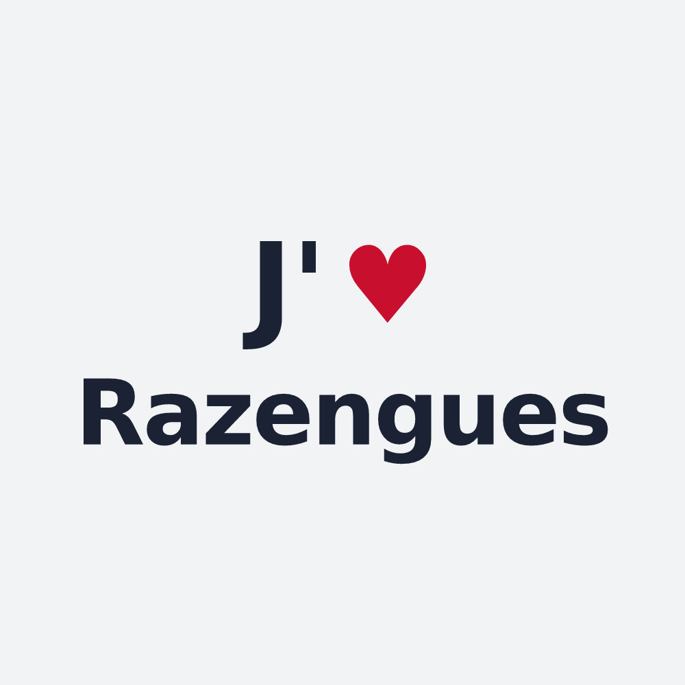 Poster personnalisé Razengues — design J'aime Razengues