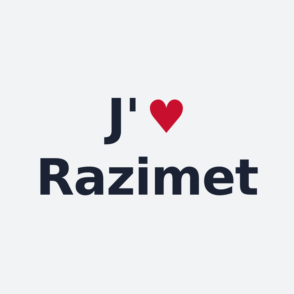 Poster personnalisé Razimet — design J'aime Razimet