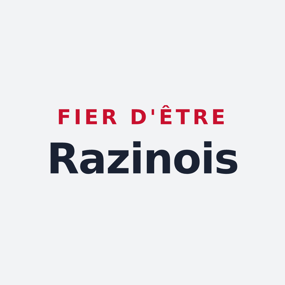 Poster « Fier d'être Razinois » — design pour Razines