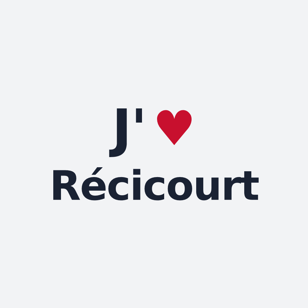 Poster personnalisé Récicourt — design J'aime Récicourt
