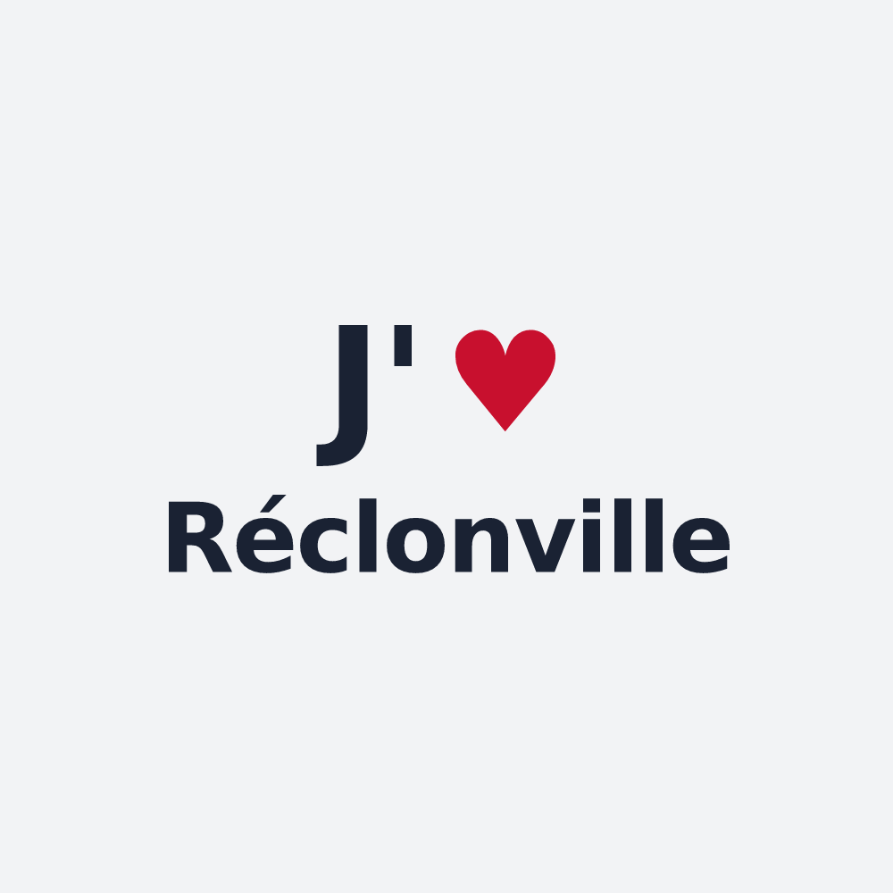 Poster personnalisé Réclonville — design « J'aime Réclonville » imprimé sur le poster