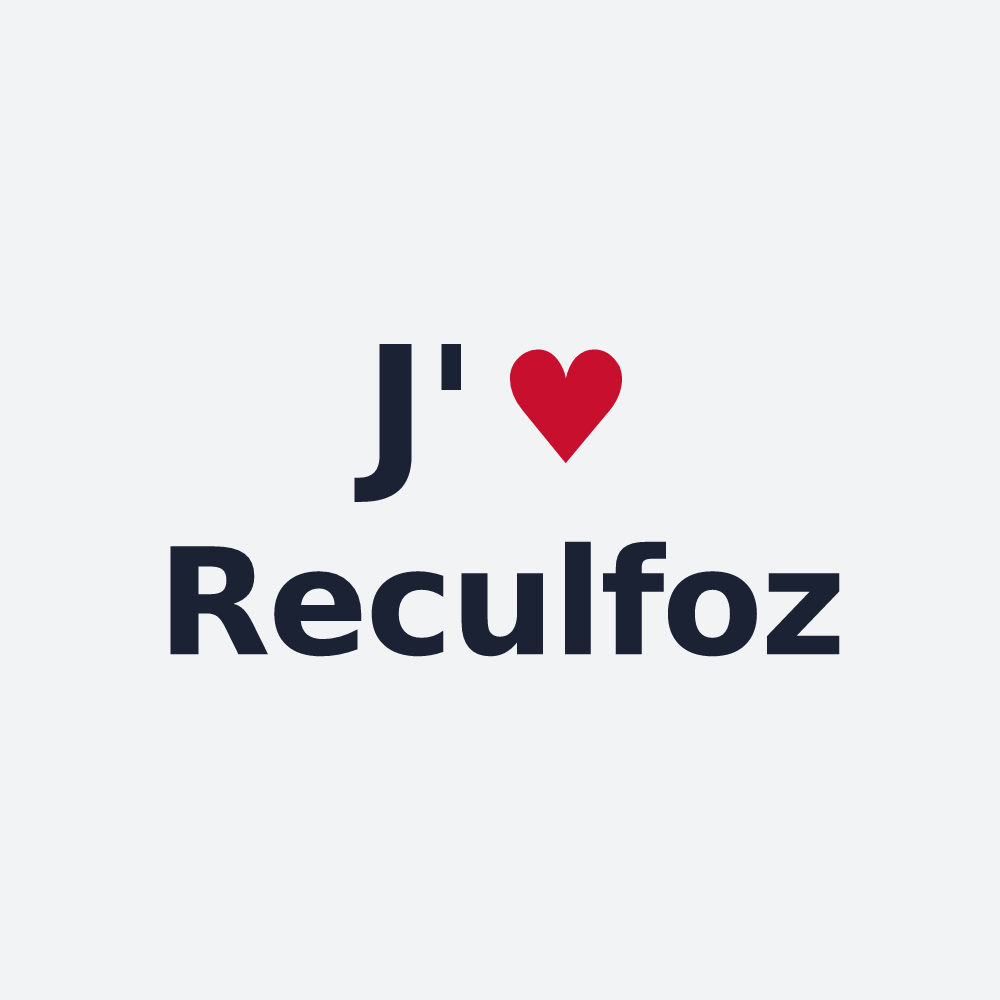Poster personnalisé Reculfoz — design « J'aime Reculfoz » imprimé sur le poster