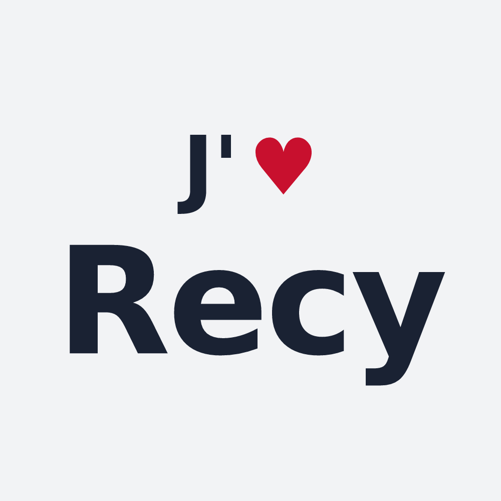 Poster personnalisé Recy — design J'aime Recy