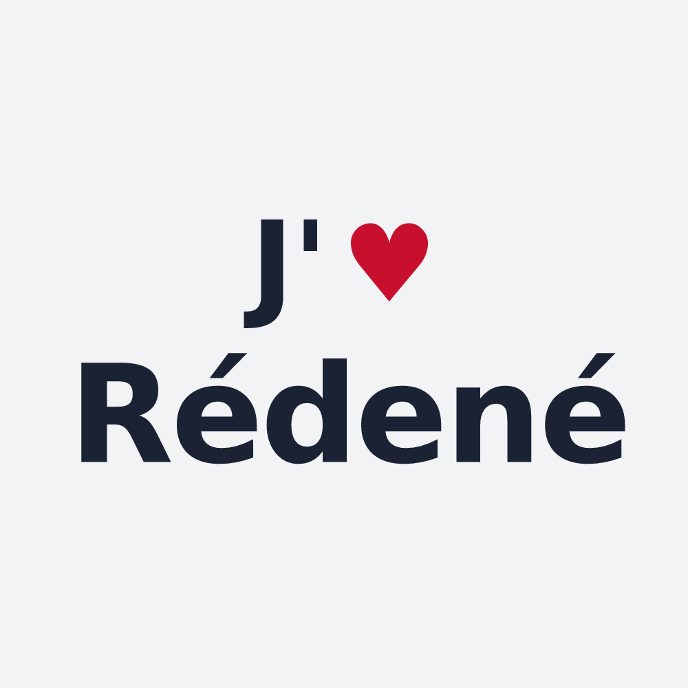 Poster personnalisé Rédené — design J'aime Rédené
