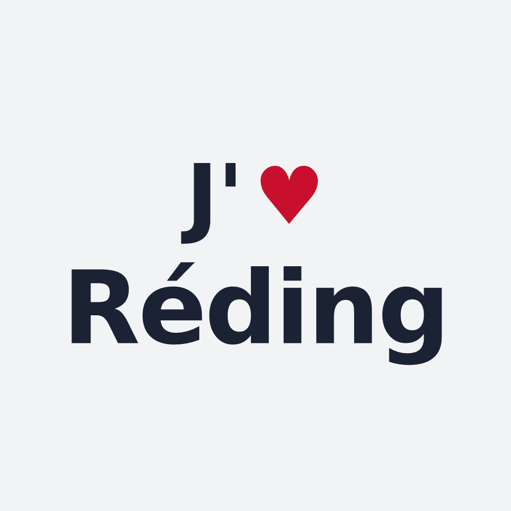 Poster personnalisé Réding — design J'aime Réding