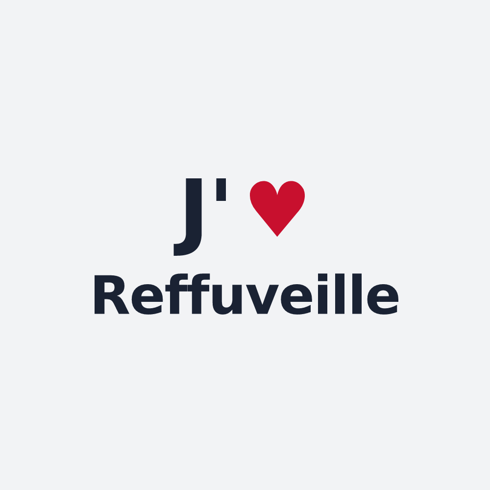 Poster personnalisé Reffuveille — design J'aime Reffuveille