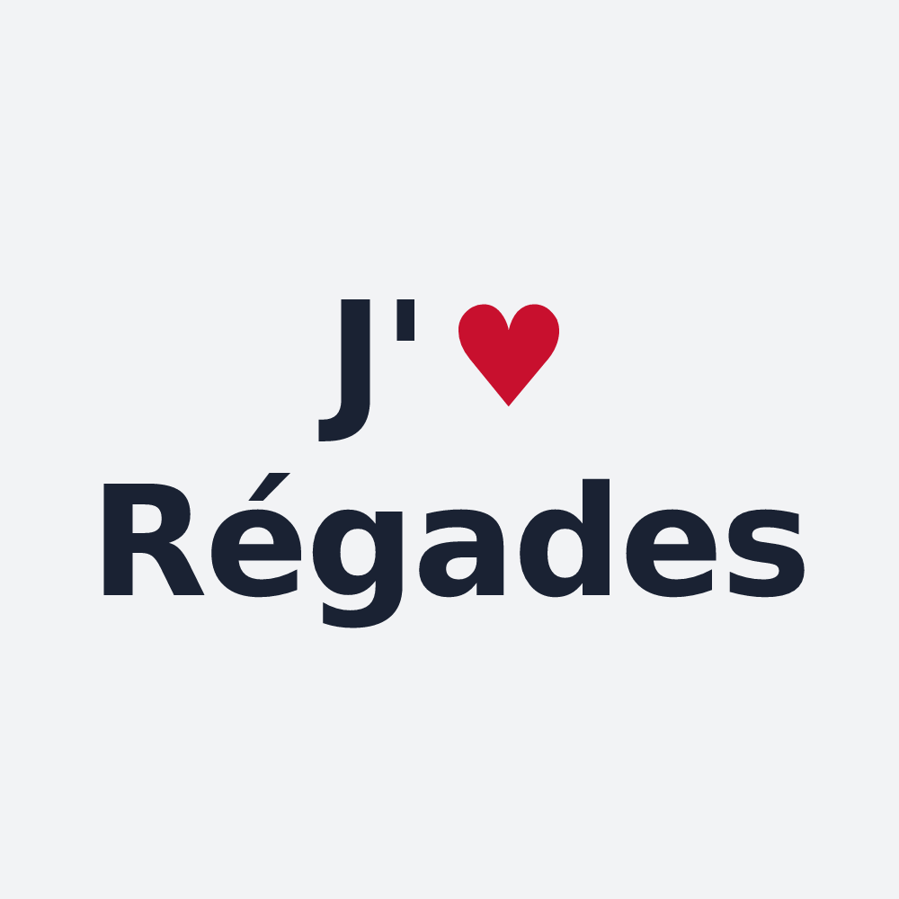 Poster personnalisé Régades — design J'aime Régades
