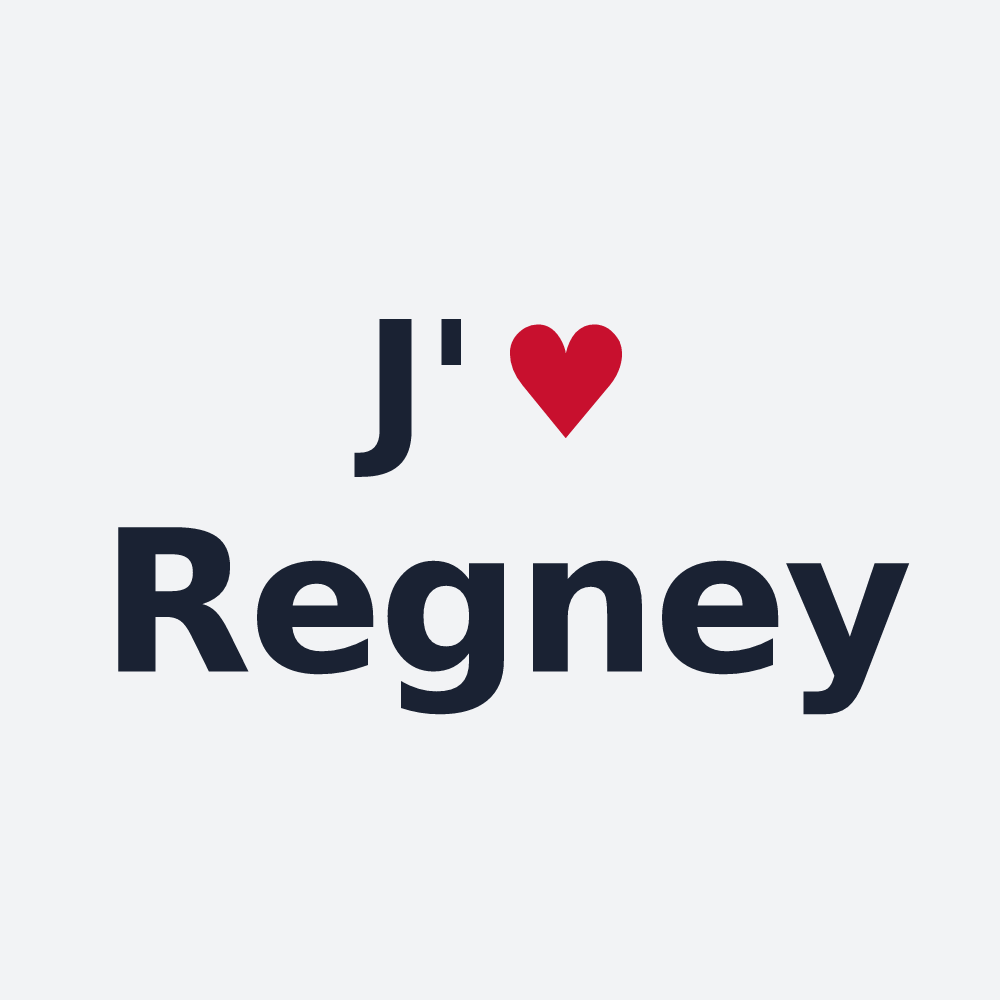 Poster personnalisé Regney — design J'aime Regney