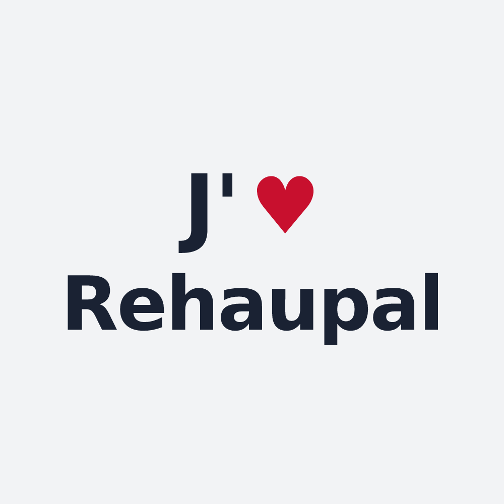 Poster personnalisé Rehaupal — design J'aime Rehaupal