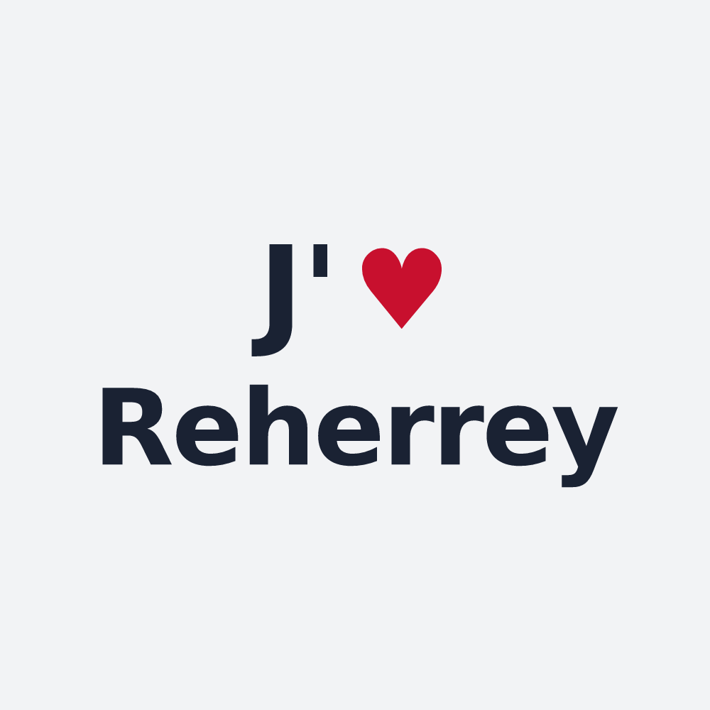 Poster personnalisé Reherrey — design J'aime Reherrey