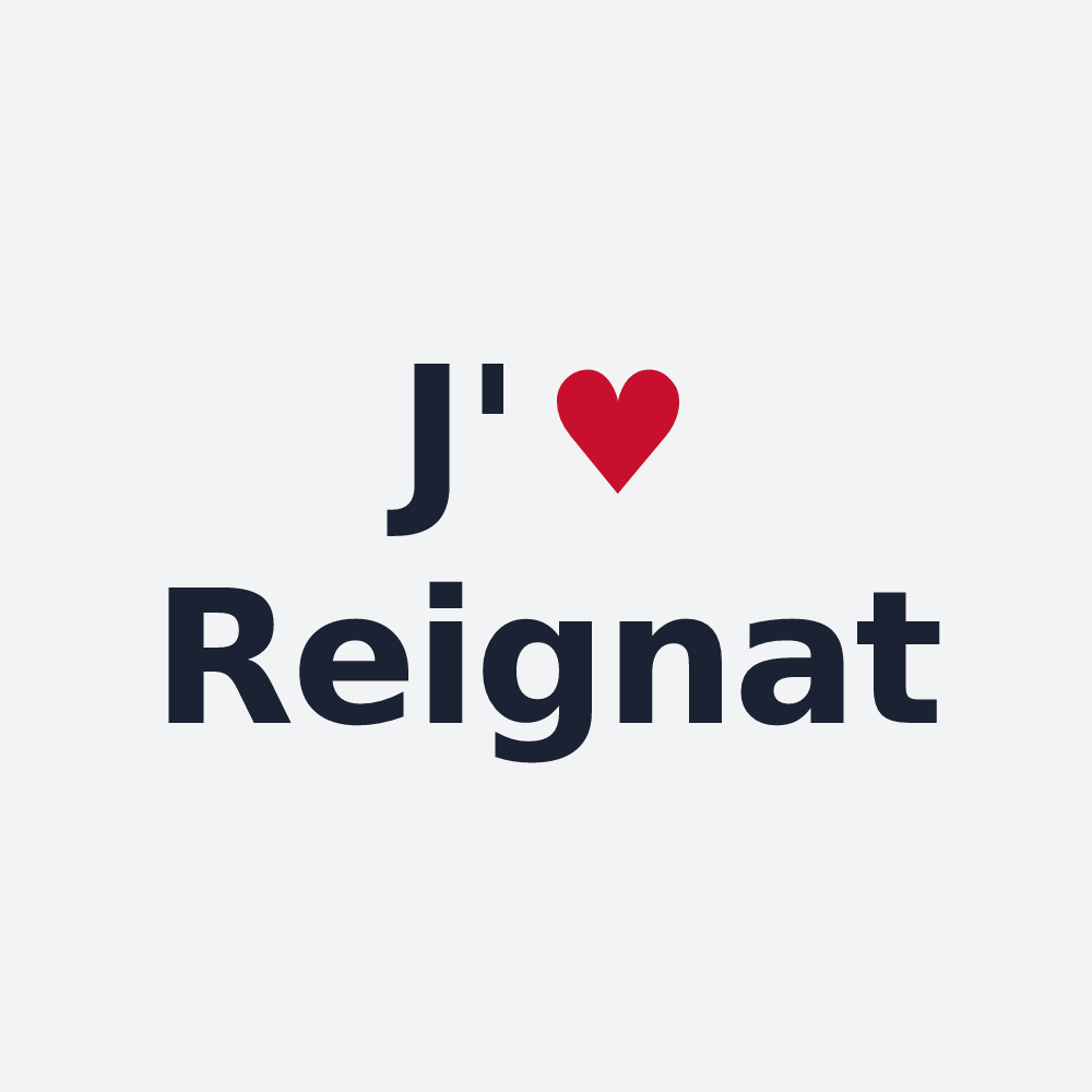 Poster personnalisé Reignat — design J'aime Reignat